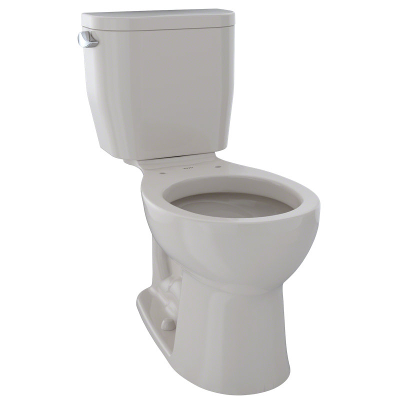 TOTO Entrada 1.28 GPF Round Comfort Height Floor Mounted TwoPiece